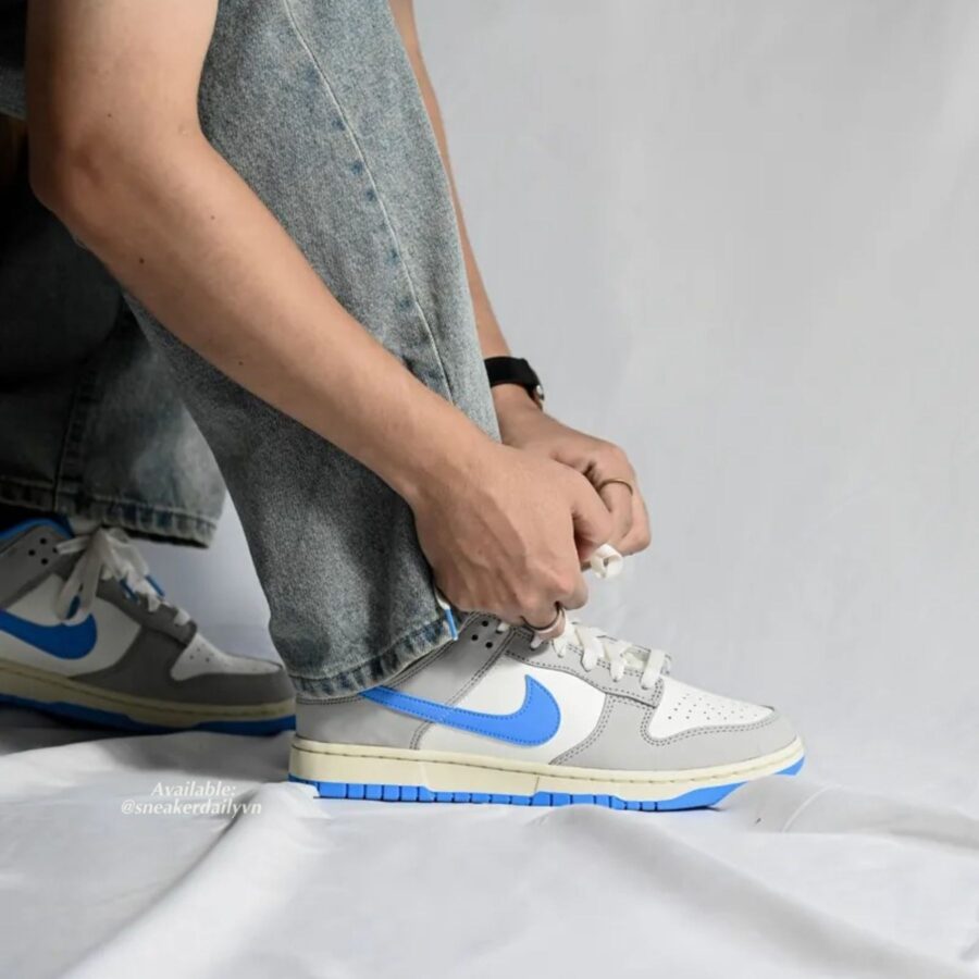 giày nike dunk low athletic department -blue fn7488-133