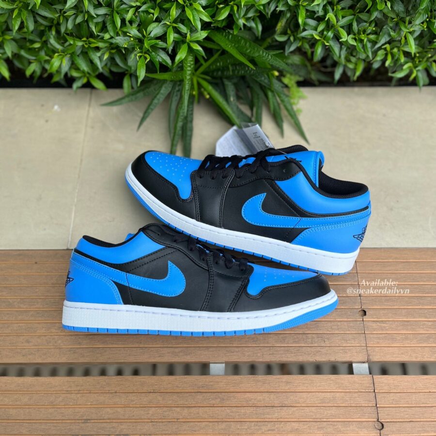 giày air jordan 1 low 'black university blue' 553558-041