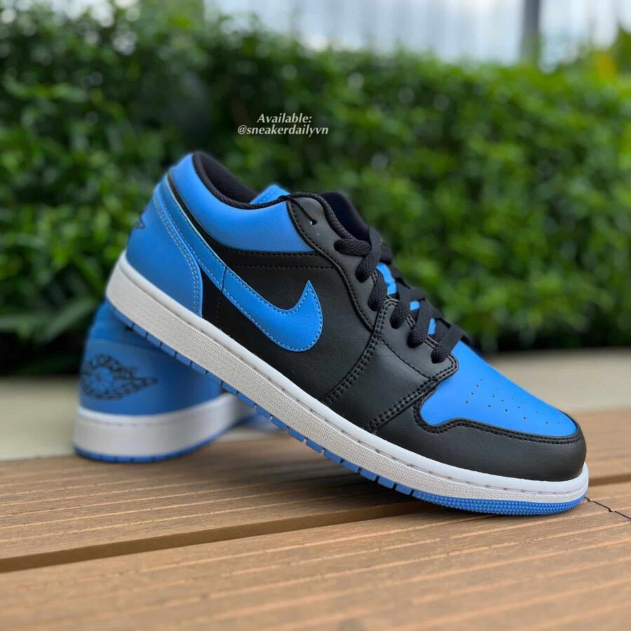 giày air jordan 1 low 'black university blue' 553558-041