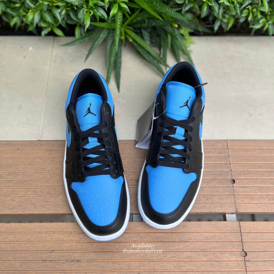 giày air jordan 1 low 'black university blue' 553558-041