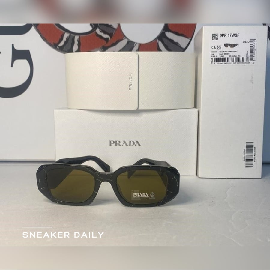 Kính Prada Dark Brown Rectangular Ladies Sunglasses Pr 17wsf 19d01t 0523