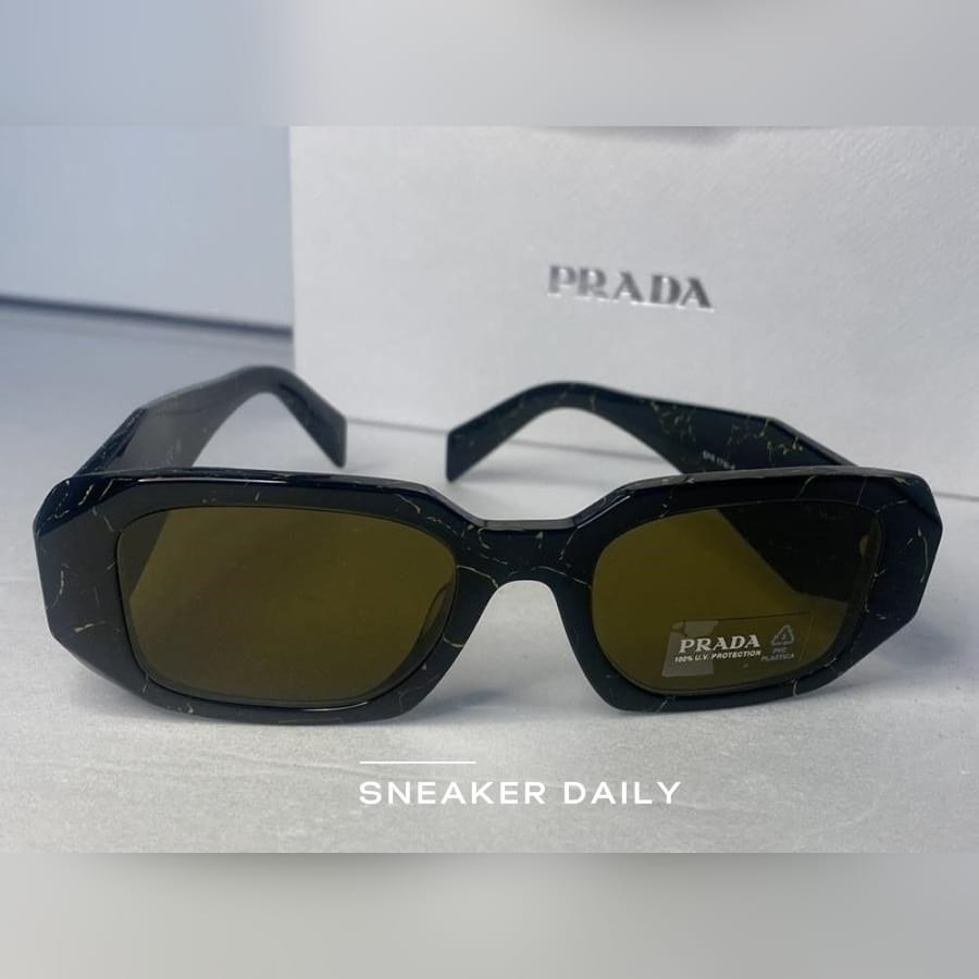 Kính Prada Dark Brown Rectangular Ladies Sunglasses Pr 17wsf 19d01t 6550