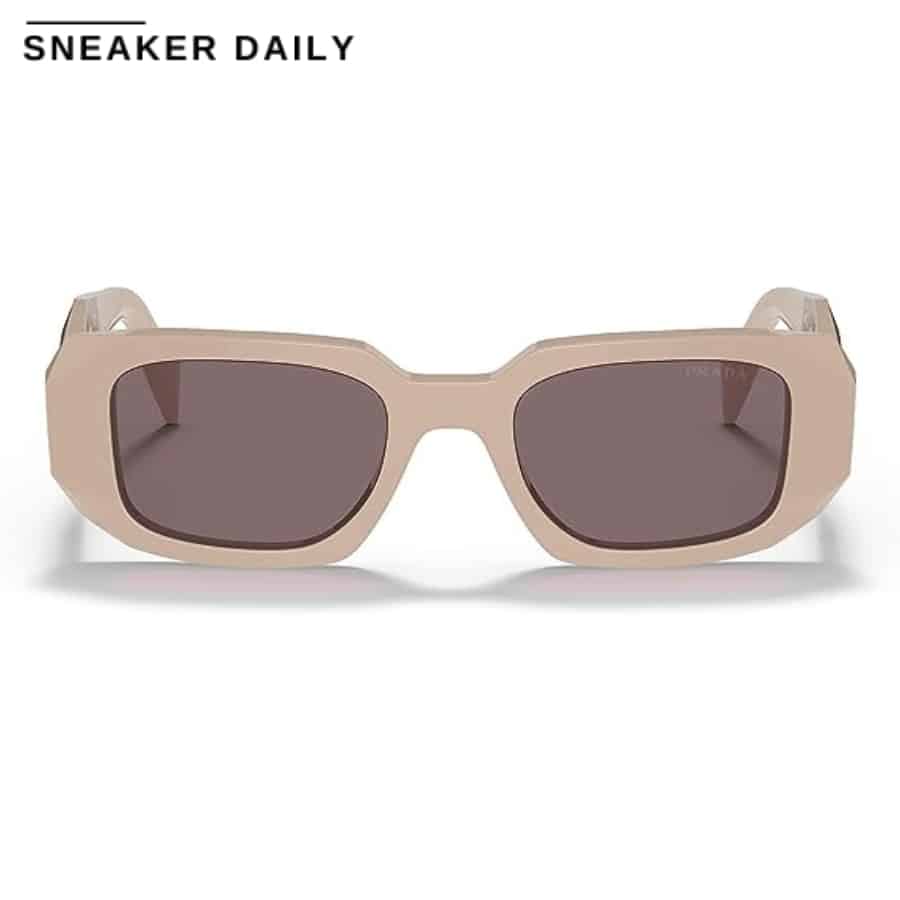 kính prada powder plastic rectangle sunglasses brown lens pr 17ws vyj6x1
