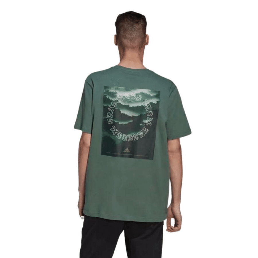 áo adidas nature graphic tee 'green oxide' hc5873