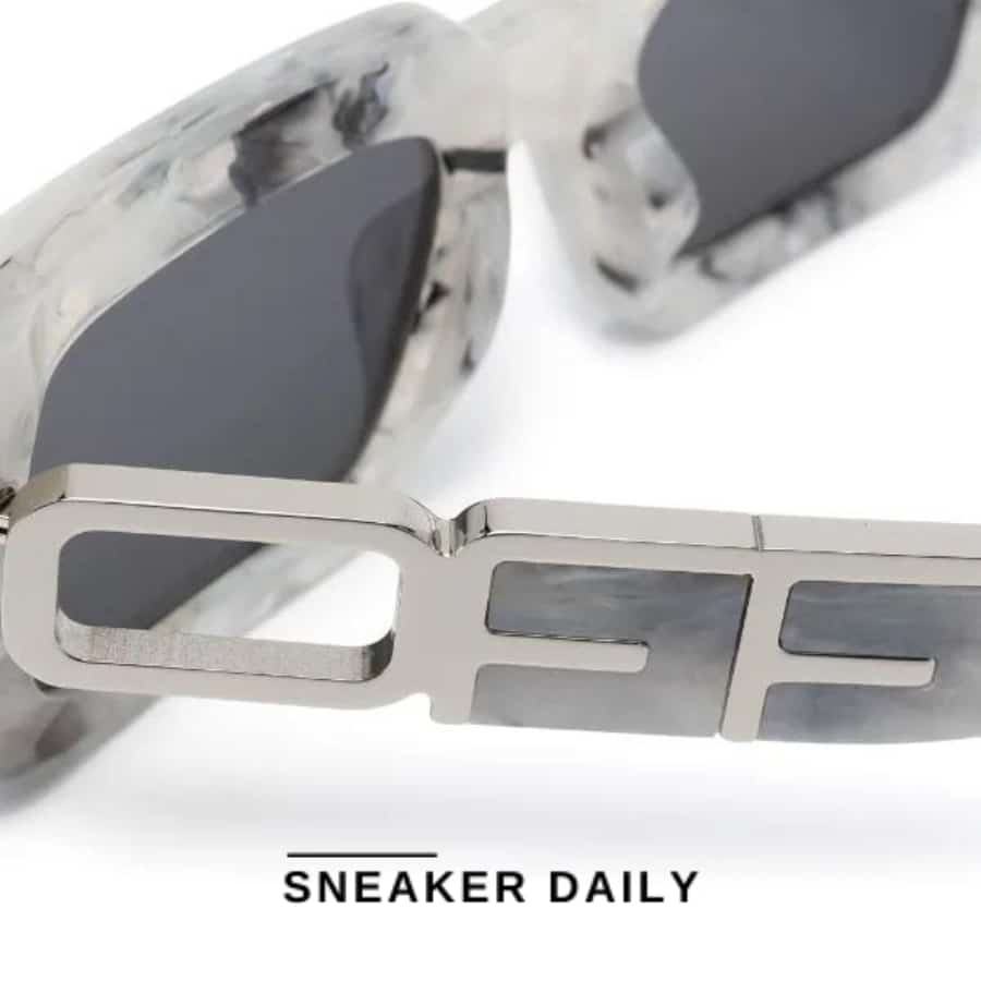 Off-White - Gray Boston sunglasses with a marble pattern OERI073S23PLA001 -  buy with Czech Republic delivery at Symbol