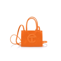 túi telfar small 'orange' shopping bag
