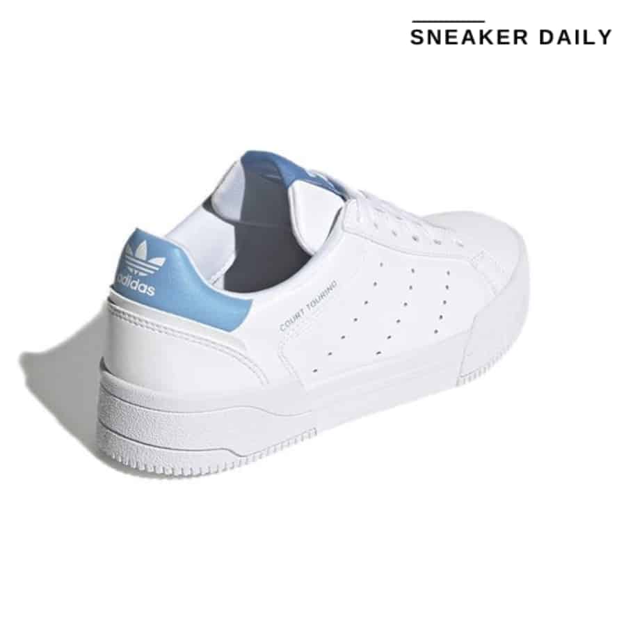 giày (wmns) adidas court tourino j 'white light blue' h00763