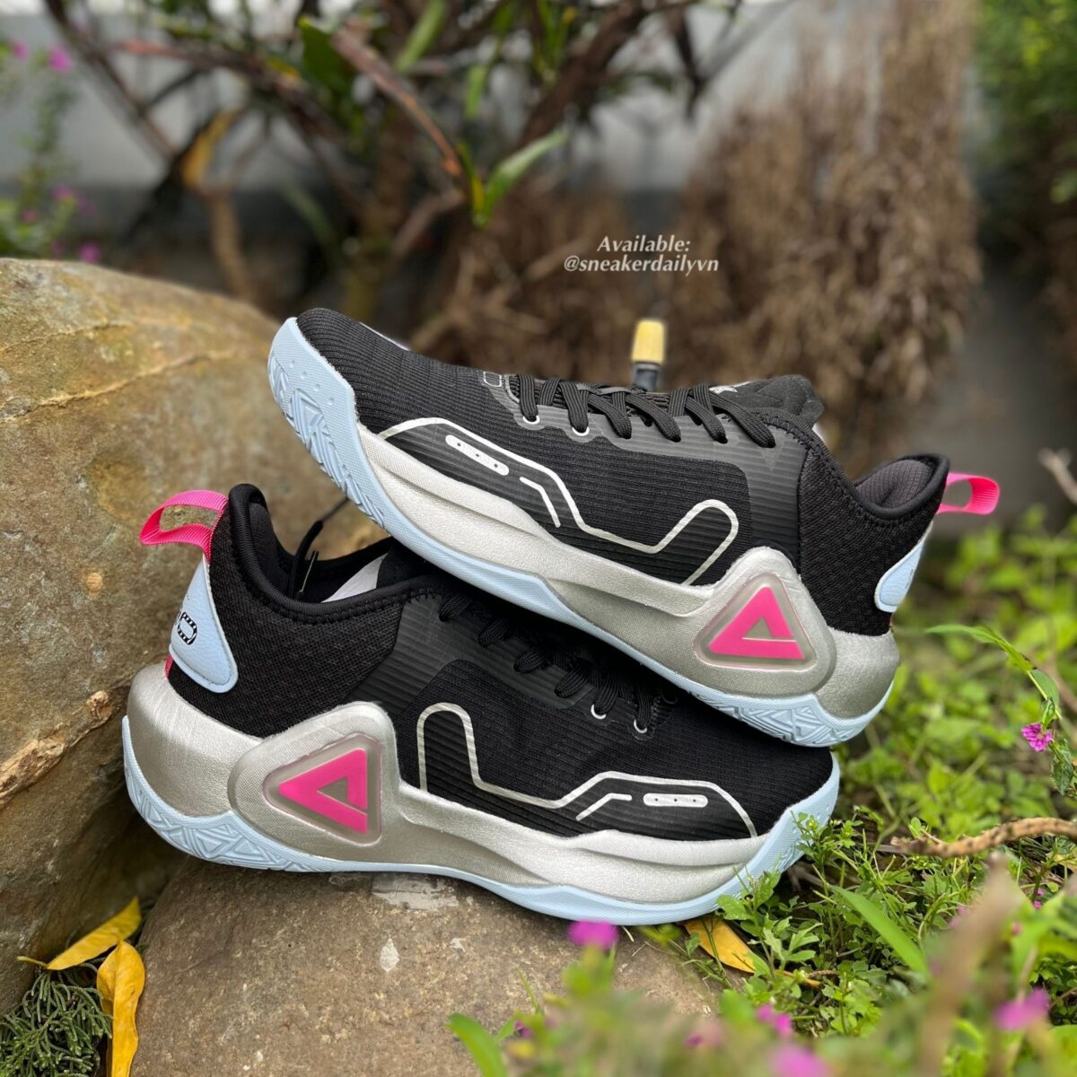 Giày Peak Basketball Sonic Boom Black Silver E39001adb 