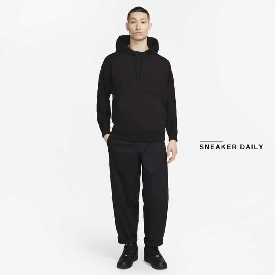 áo nike esc men’s knitted slip-on hoodie 'black' dr5406-010