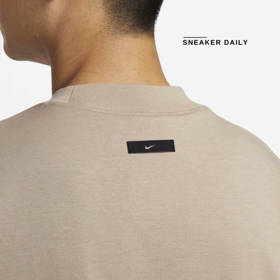 áo nike sportswear tech fleece reimagined ultra-loose short-sleeved top 'khaki' fb8166-247