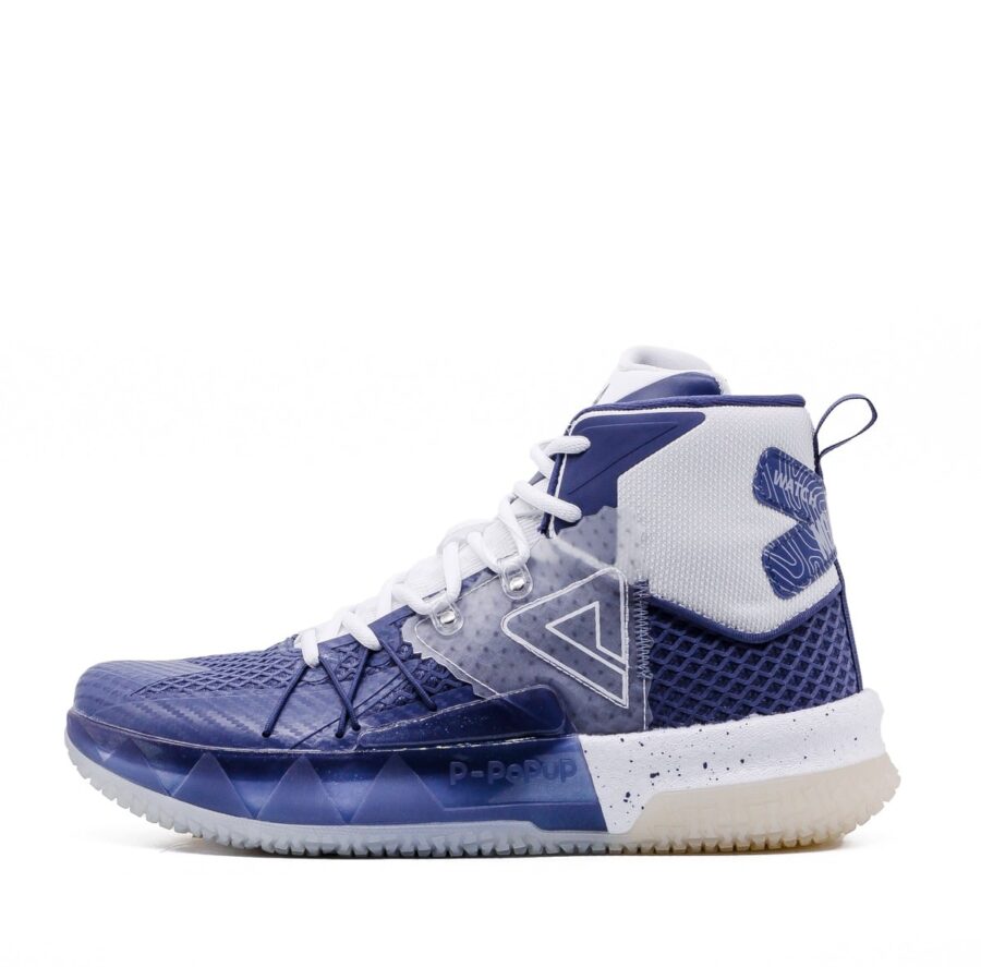 giày peak basketball monster 8 v2 high top 'blue' e231371axg