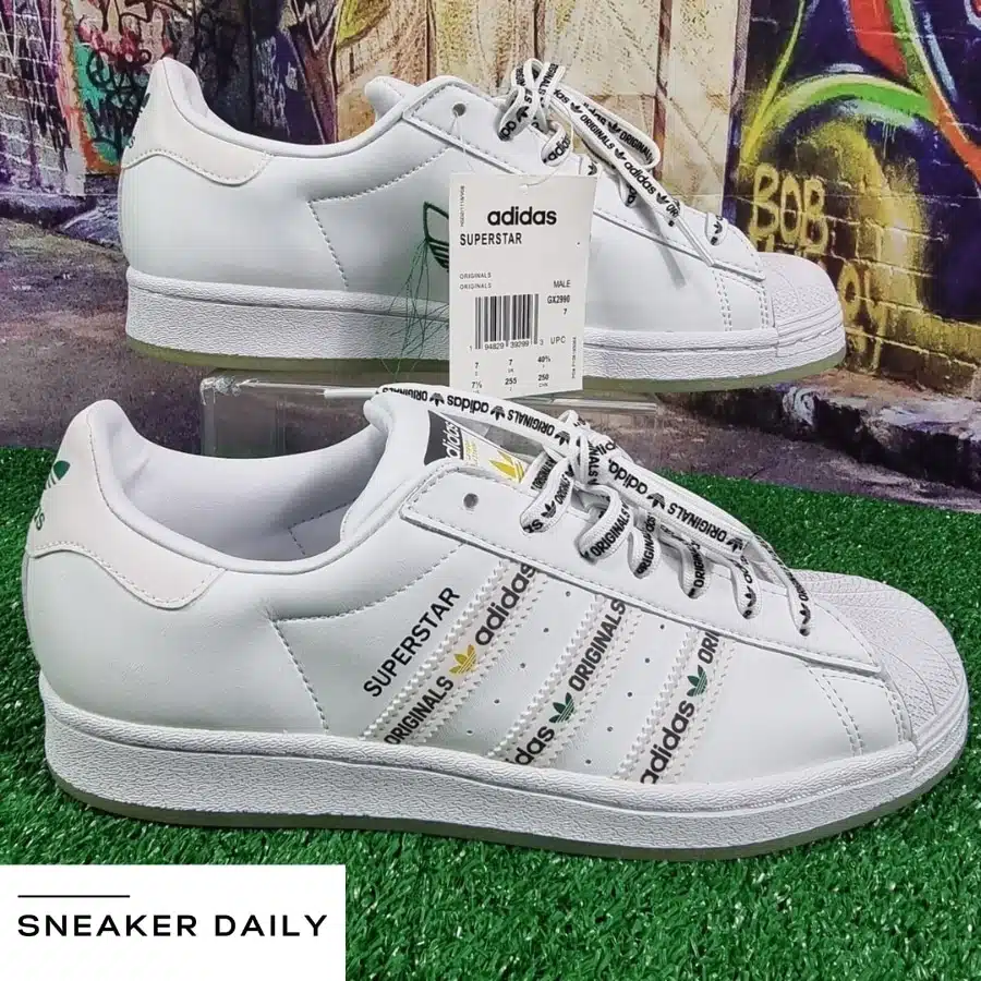 Giay Adidas Originals Superstar Shoes White Black Yellow GX2990