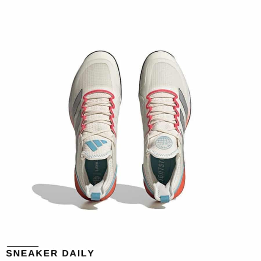 giày adidas adizero ubersonic 4 clay court tennis shoes 'white silver metallic preloved blue' hq5930