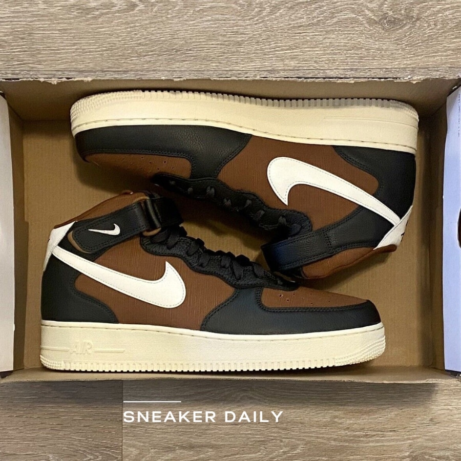 giày nike air force 1 mid '07 lx 'certified fresh - pecan' dq8766-001