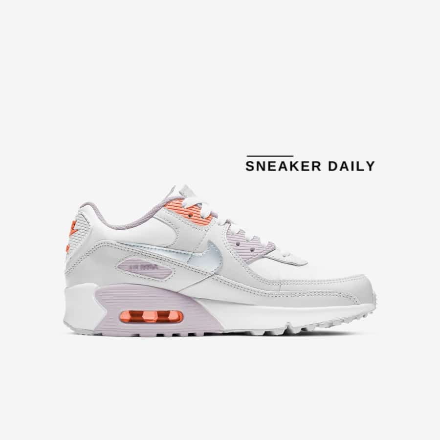 giay nike air max 90 leather white light violet cd6864 111 2