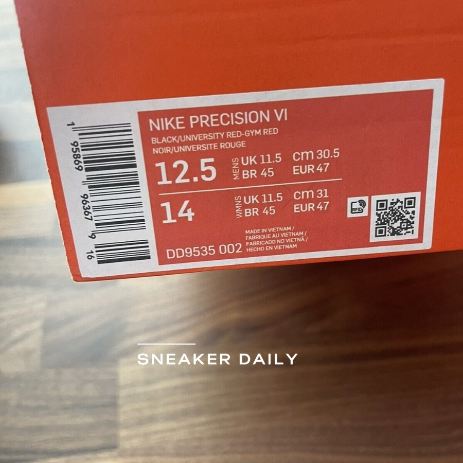 giày nike precision 6 'bred' dd9535-002
