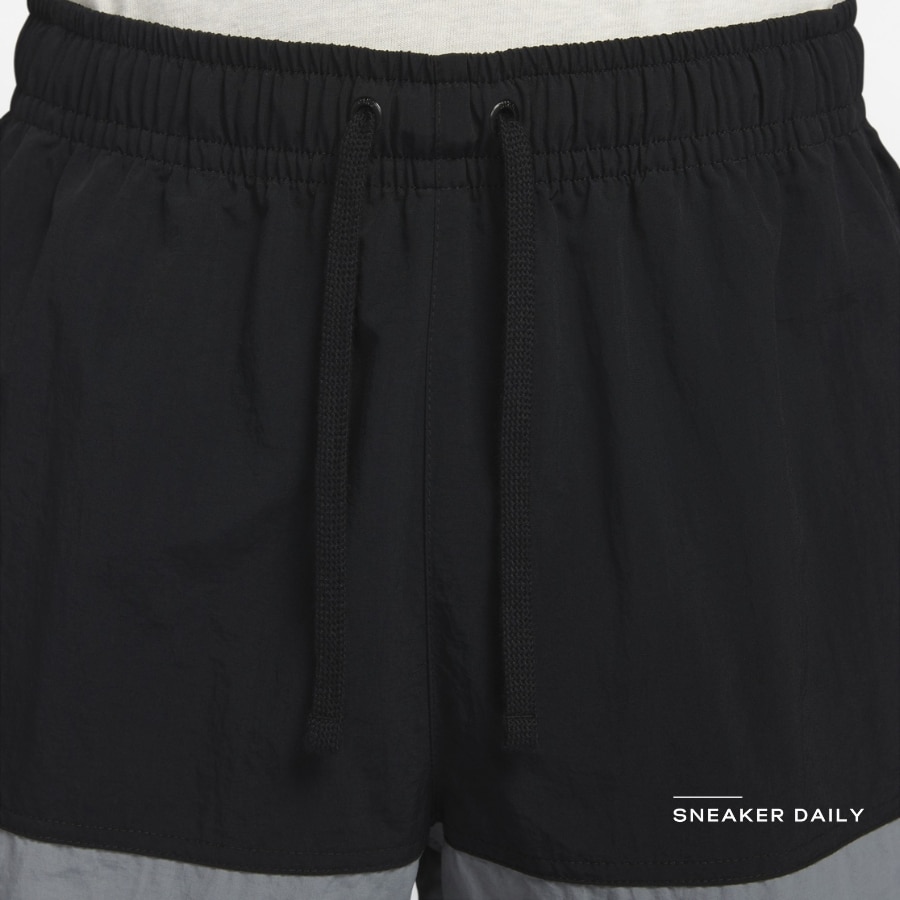 quần nike club men's woven color-block shorts 'black/smoky' fb7812-010