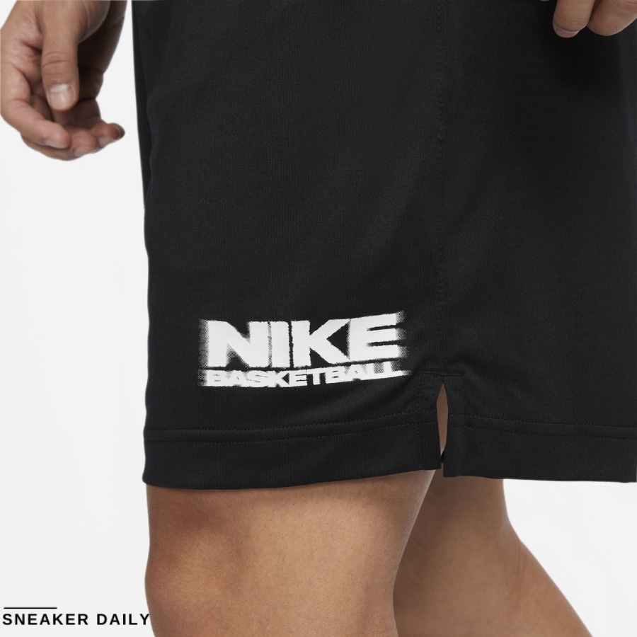 quần nike dri-fit standard issue men's double-sided basketball shorts 'black' fb6916-010