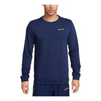 áo nike dri-fit track club fleece long-sleeve crew neck running sweatshirt 'midnight navy' fb5510-410