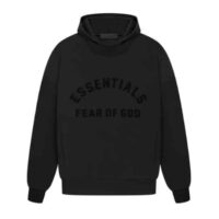 áo fear of god essentials hoodie jet black