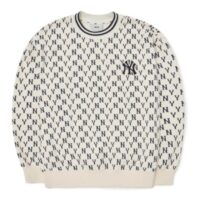 MLB Korea - Gradient Monogram All-Over Overfit Sweatshirt Dark Navy / L