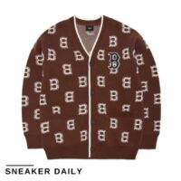 áo mlb classic monogram front pattern cardigan boston red sox 3akcm0124-43brd