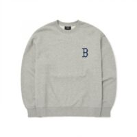 áo nỉ mlb basic small logo brushed mega over fit sweatshirt boston red sox 3amtb0526-43mgs