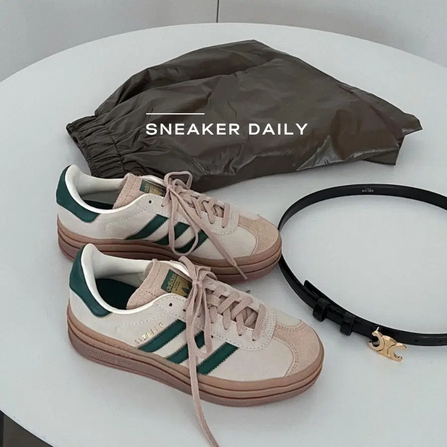 adidas gazelle silver green womens Adidas Originals GAZELLE BOLD W cream white/college green/magic beige