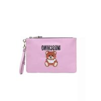 túi moschino couture teddy embroidered clutch soft lilac 10e1cacfcf57b4gs