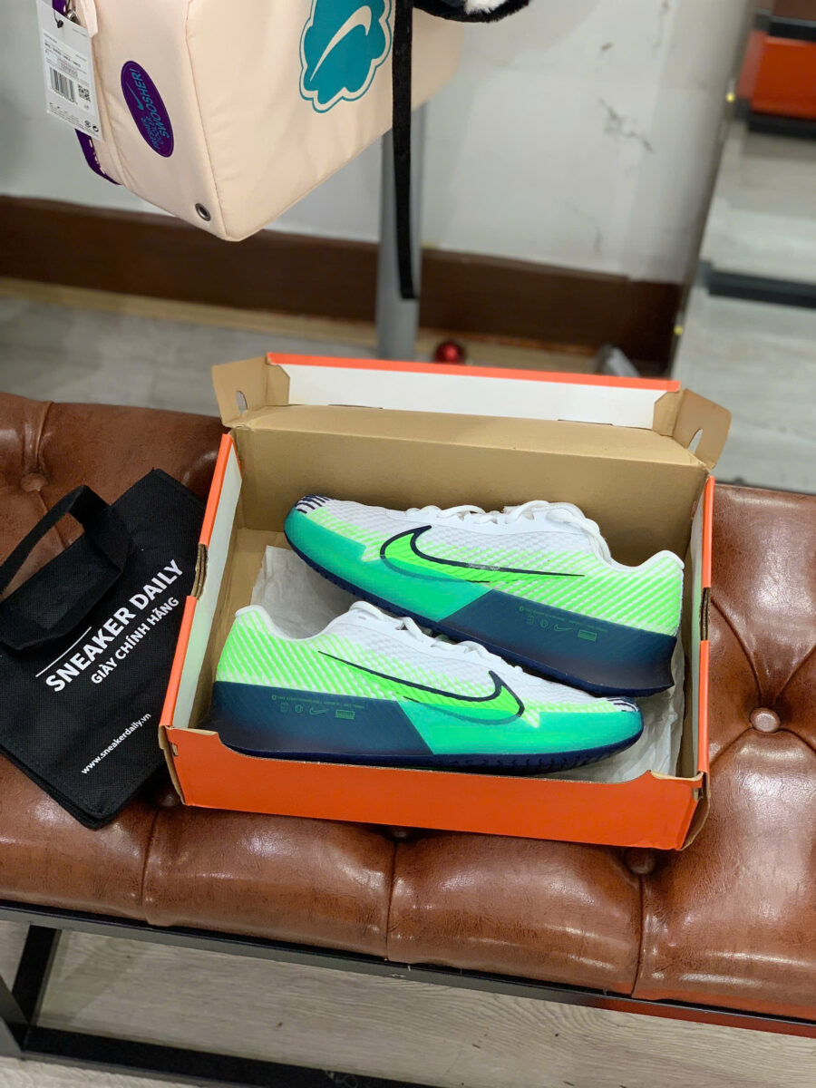 giày nike zoom vapor 11 hc 'white green strike navy' dr6966-103