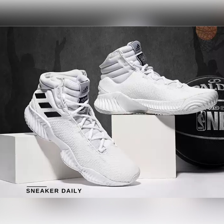 Giày Adidas Pro Bounce 2018 Basketball Shoes 'White Black' FW5745 ...