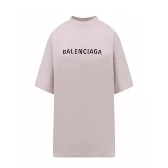 Áo Balenciaga Cotton t-shirt with frontal logo - 'Grey' 62B07AA3716AC2GS