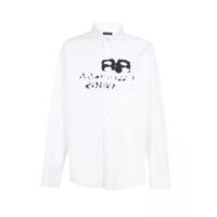 áo balenciaga hand drawn bb icon shirt in 'white' 9b4a3aade903c6gs