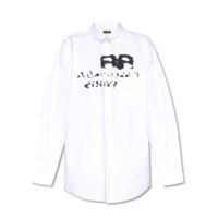 áo balenciaga hand drawn bb icon shirt in 'white' d343baaff409b3gs