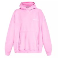 áo balenciaga logo embroidered hoodie in 'pink' f5b7daa752880dgs