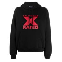 áo balenciaga x-rated small fit hoodie in 'blackred' 3ac40aabe1a6c0gs