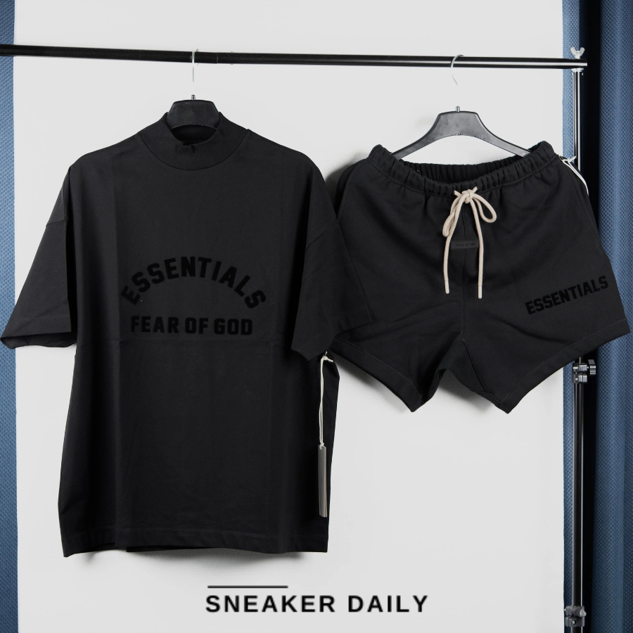 áo fear of god essentials t-shirt fall ss23 jet black