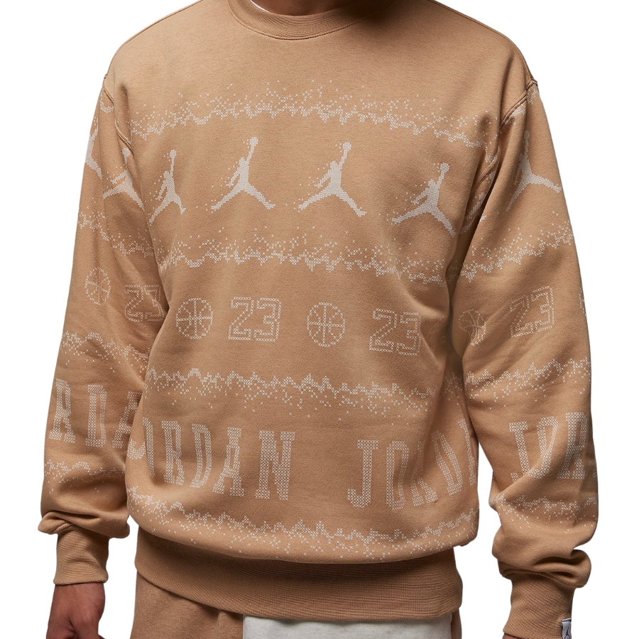 áo jordan essentials holiday men's fleece crew fd7464-200