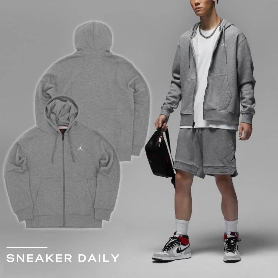 áo jordan essentials men's full-zip fleece hoodie fj7772-091