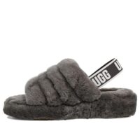 dép ugg fluff yeah slide thick sole gray slippers 1095119-chrc