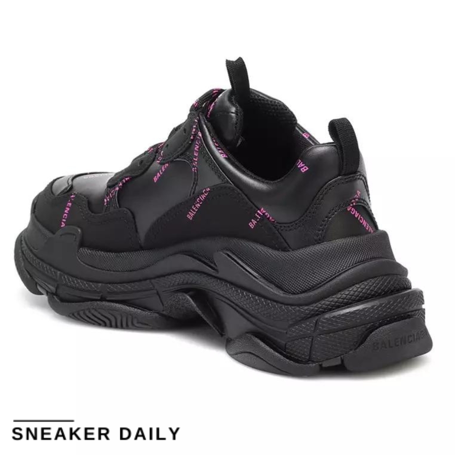 giày balenciaga allover logo triple s women's sneakers in 'blackpink' 5cd14sh1438d5egs