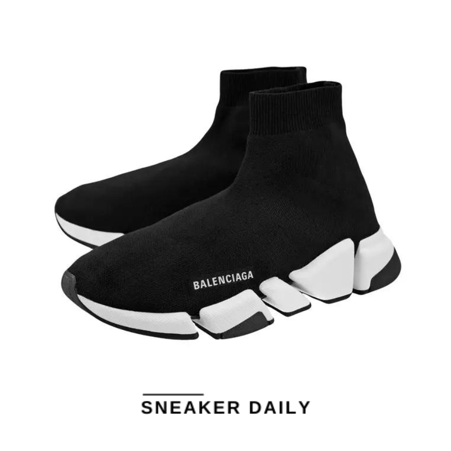 giày balenciaga men's speed 2.0 sneaker in 'blackwhite' a2cc8sh8c5baa7gs