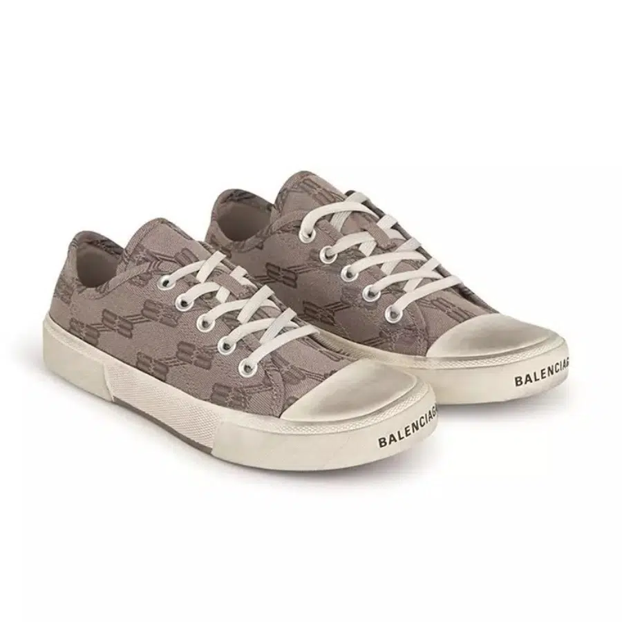 giày balenciaga paris low 'bb monogram dark mink grey 32c8csh5cd6148gs