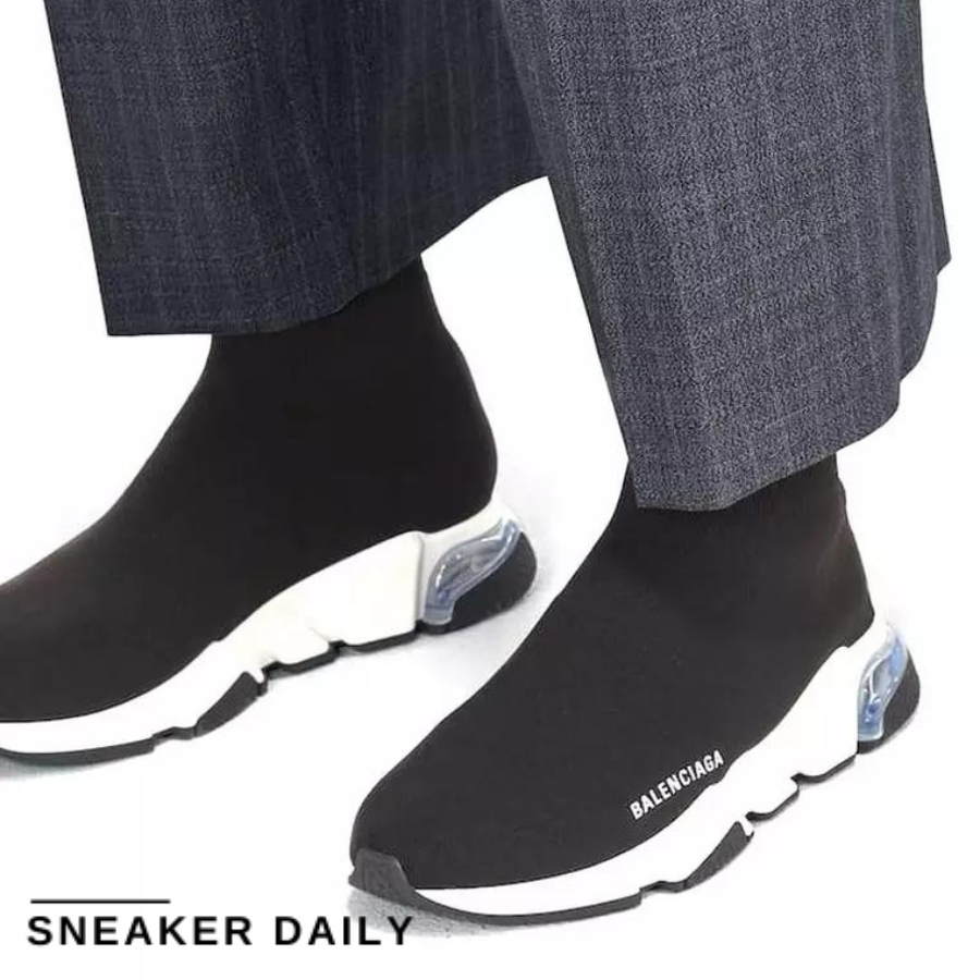 giày balenciaga speed clear sole women's sneakers in 'blackwhite' 0bde8sh845f698gs