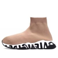 giày balenciaga speed graffiti women's sneakers in 'beige' 542acsh3c6e93egs
