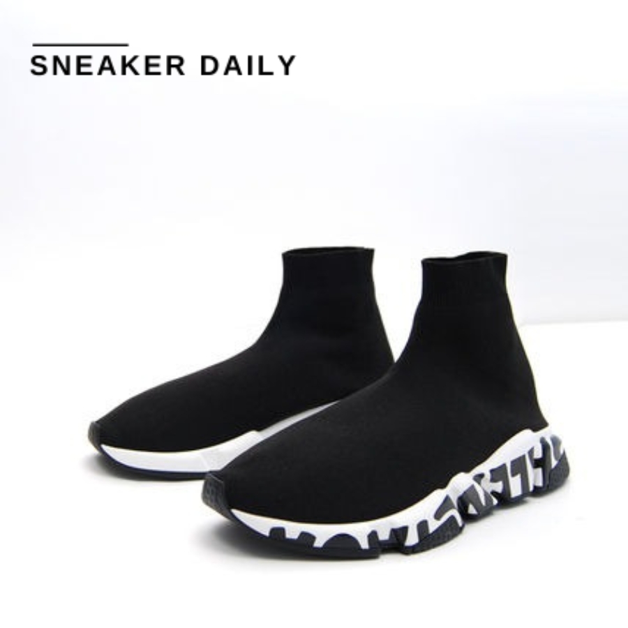 giày balenciaga speed trainer ‘black white’ (wmns) 9bb81shed8e3acgs