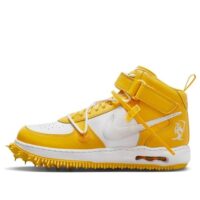 giày off-white x nike air force 1 mid sp leather 'varsity maize' dr0500-101