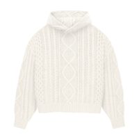 áo fear of god essentials cable knit hoodie fall ss23 cloud dancer