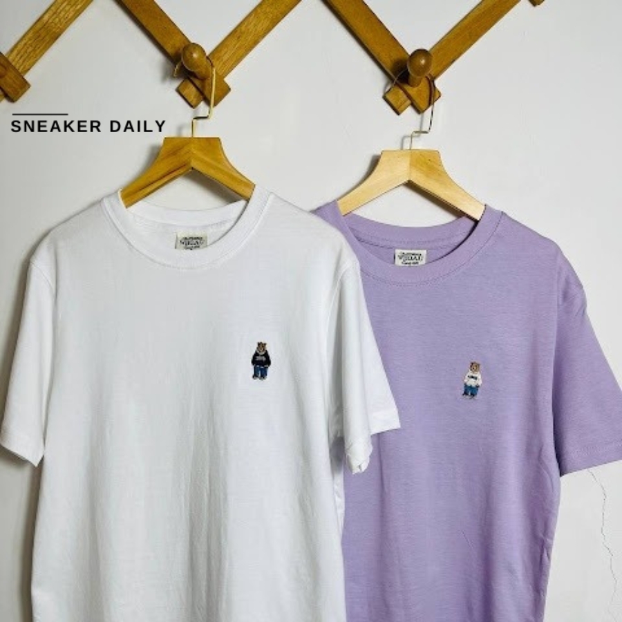 【WHO.A.U】Steve embroidered bold stripe short sleeve T WHO.A.U] Steve Embroidery Bold Stripe Short Sleeve T-shirt