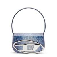 túi 1dr - iconic shoulder bag in denim-print leather ' blue' x08396p6343